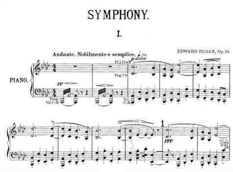 Elgar Symphony no 1 score