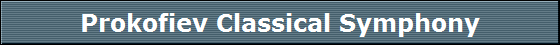Prokofiev Classical Symphony